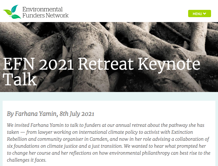 Environmental Funders Network Retreat